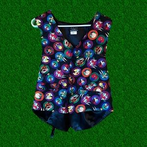 1993 Warner Bros. rare vintage Looney tunes silk vest, Tuxedo, cartoon S/M